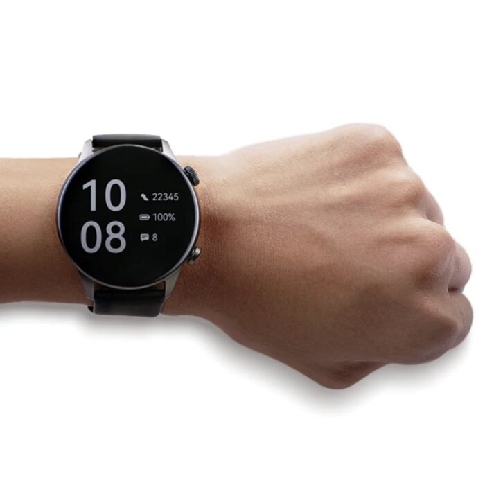 The Haylou Solar Plus RT3 Smartwatch in black on a boy's wrist