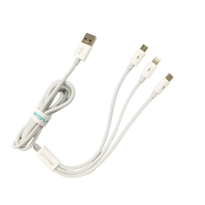 SOVO SC-301 3-in-1 USB Cable White