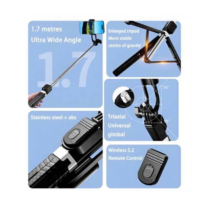 BD-17 Selfie Stick & Tripod with Multiple Features