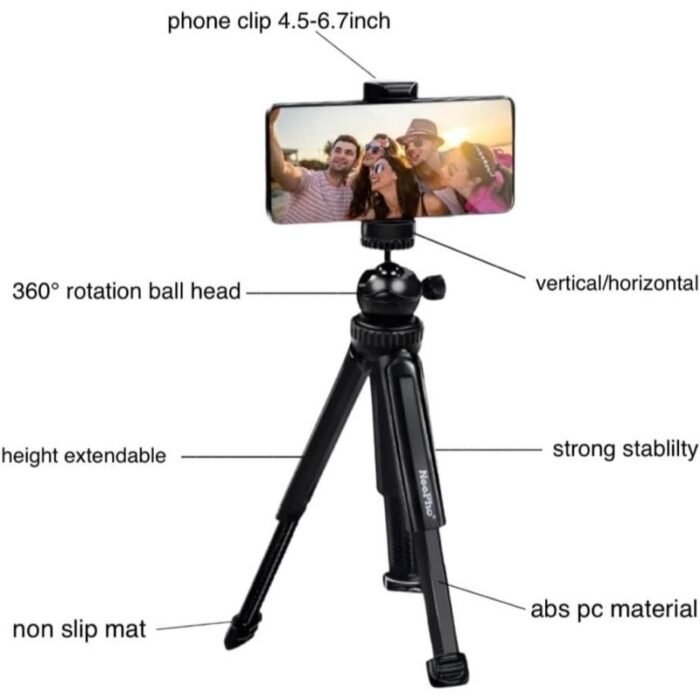 NP999 Neepho Tripod Phone Clip Features